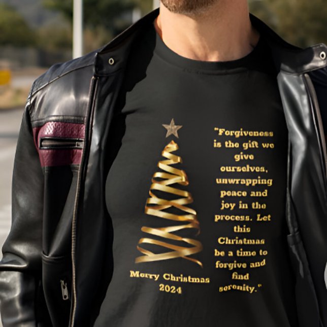 Julgran med guldring t shirt (Skapare uppladdad)