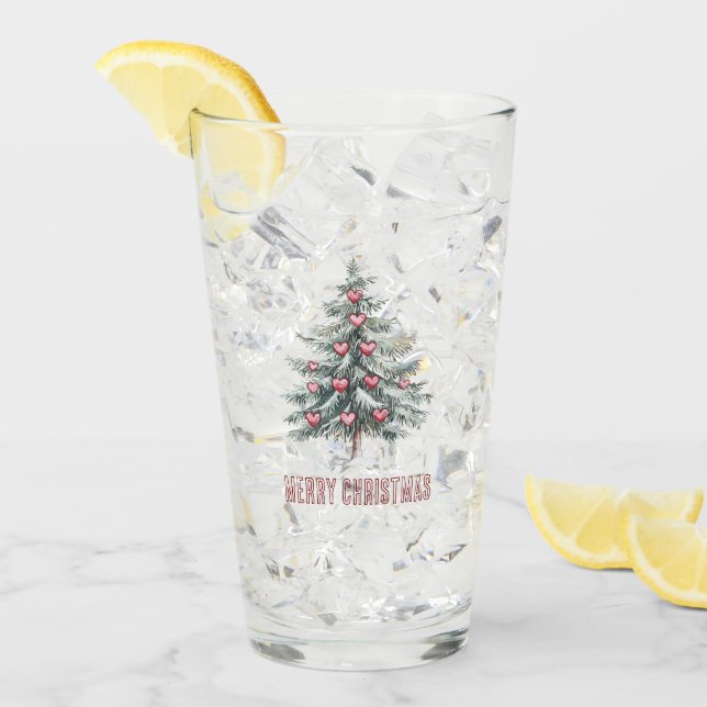 Julgran med Hearts Glaskopp (Framsida Ice)