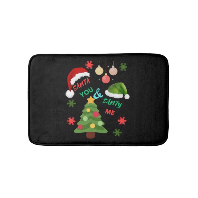 Julgran med julhat badrumsmatta (Framsidan)