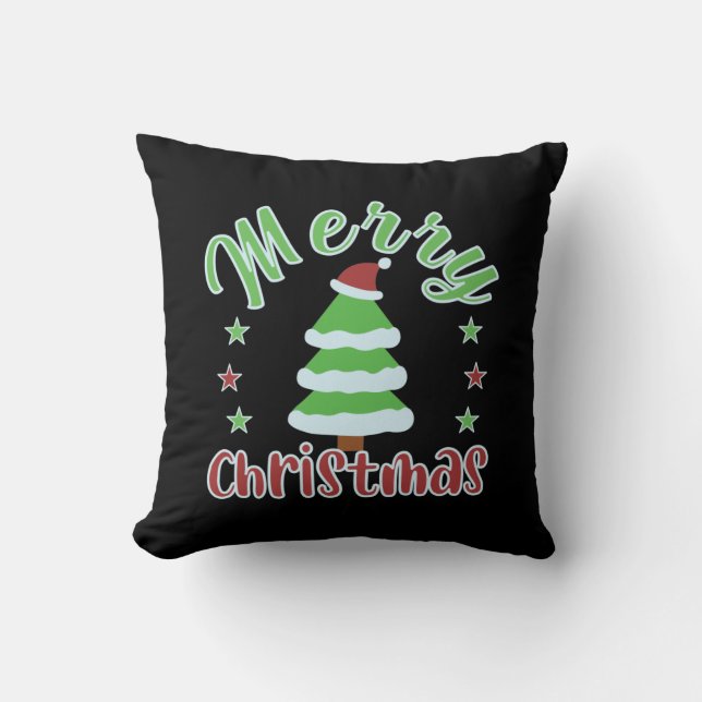 Julgran med julhat kudde (Framsida)