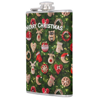 Julgran med leksak fickplunta