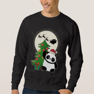 Julgran med Panda julgåva Lång Ärmad Tröja