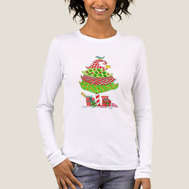Julgran med presenter och katt t shirt