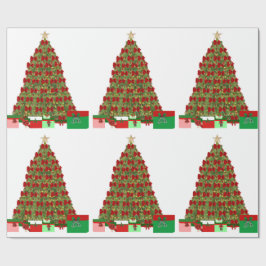 Julgran med Presenter Wrapping Papper Presentpapper