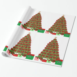 Julgran med Presenter Wrapping Papper Presentpapper