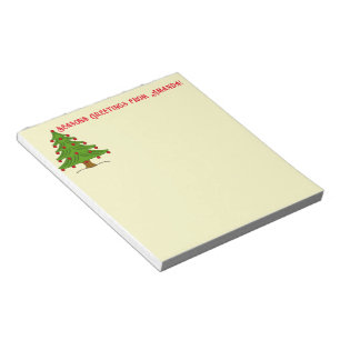 Julgran med Red Ornaments Helgdag Anteckningsblock