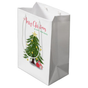 Julgran med röd nutid