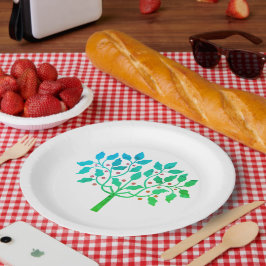 Julgran med röda bär design