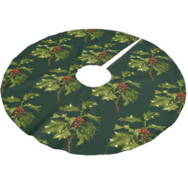Julgran med röda bär julgransmatta borstad polyester