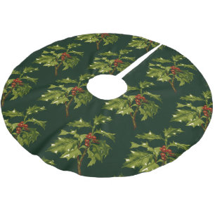 Julgran med röda bär julgransmatta borstad polyester