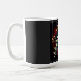 Julgran med slinga och gyllene stjärna kaffemugg