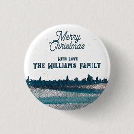 Julgran med Snö God jul Knapp