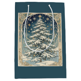 Julgran med snöiga grenar