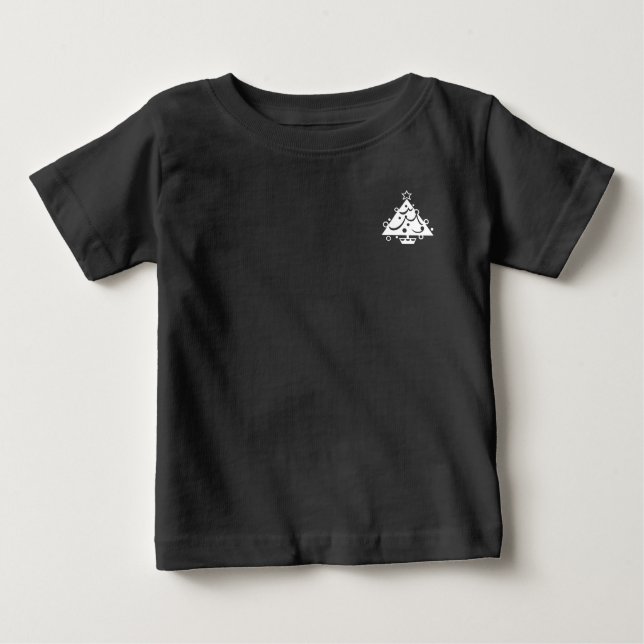 Julgran med Star Black and White Shirt Tee (Framsida)