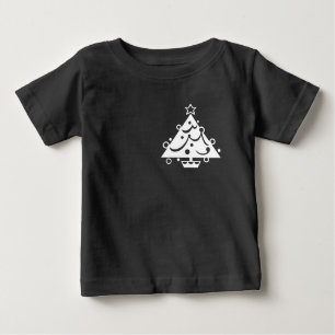Julgran med Star Black and White Shirt Tee Shirt