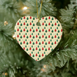 Julgran med stjärntoppen sömlös mönster julgransprydnad keramik