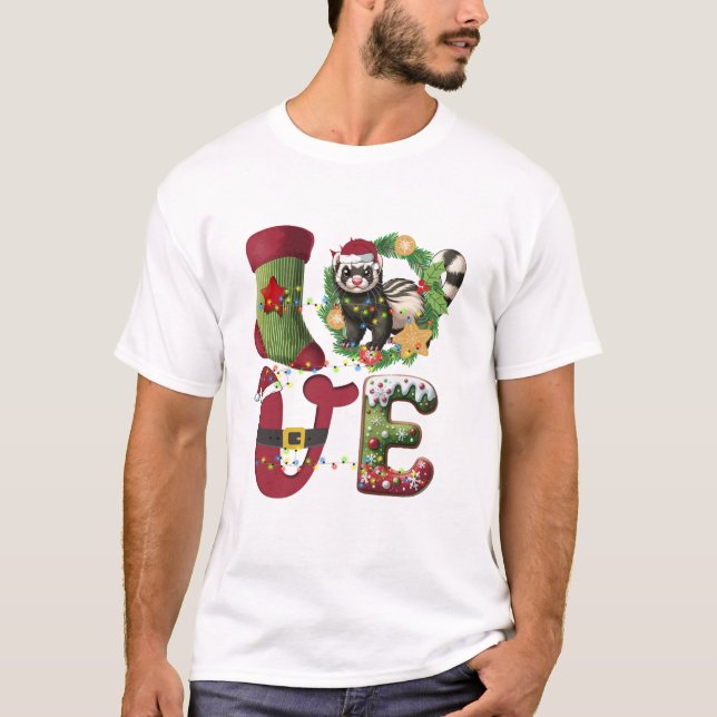 Julgran med tomtehatt t shirt (Framsida)