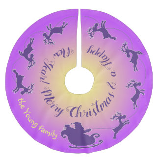 Julgran med tomtens fyr julgransmatta borstad polyester