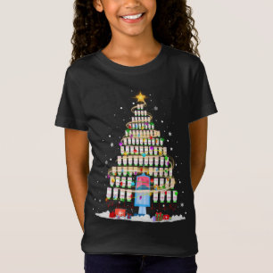 Julgran Medical Verktyg Lung Nurse vid Julafton L T Shirt