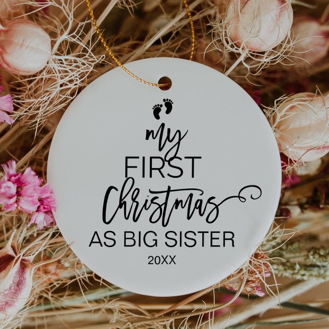 Julgran Min första jul som Big Sister Julgransprydnad Keramik (Skapare uppladdad)