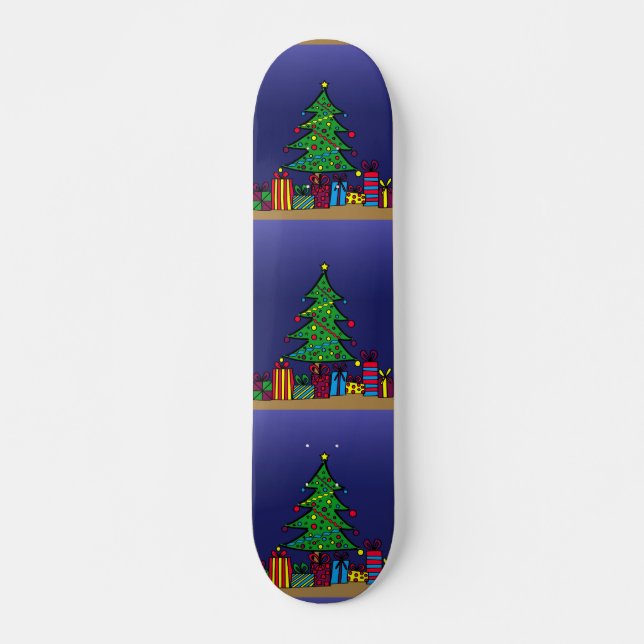 Julgran Mini Skateboard Bräda 18,5 Cm (Framsida)
