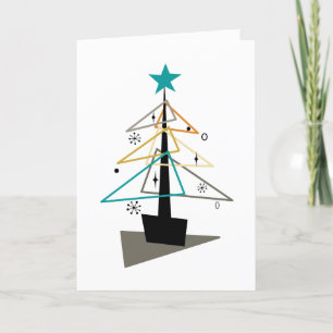 Julgran - Minimalistiska trianglar Helgkort