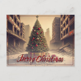 Julgran Mitt I Ruiner God Jul Helg Vykort