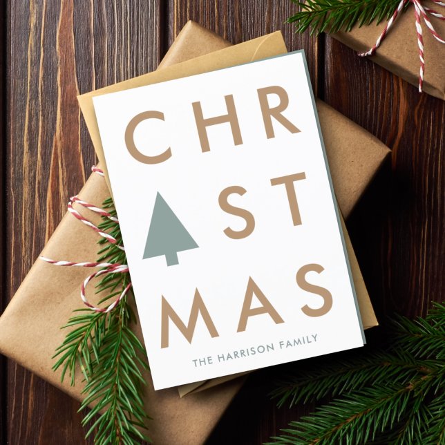 Julgran | Modern Minimalistisk skandinavisk Helgkort (Skapare uppladdad)