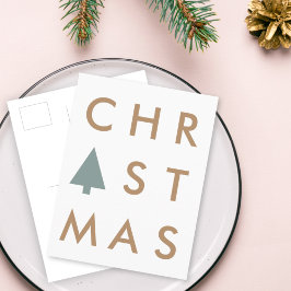 Julgran | Modern Minimalistisk skandinavisk Vykort