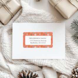 Julgran Mönster Adress Adressetikett