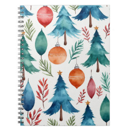 Julgran Mönster Anteckningsbok