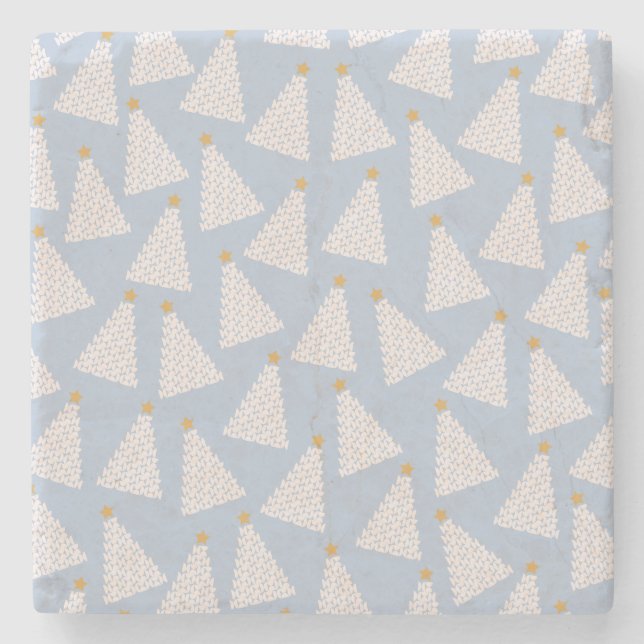 Julgran Mönster Blue Stenunderlägg (Framsidan)
