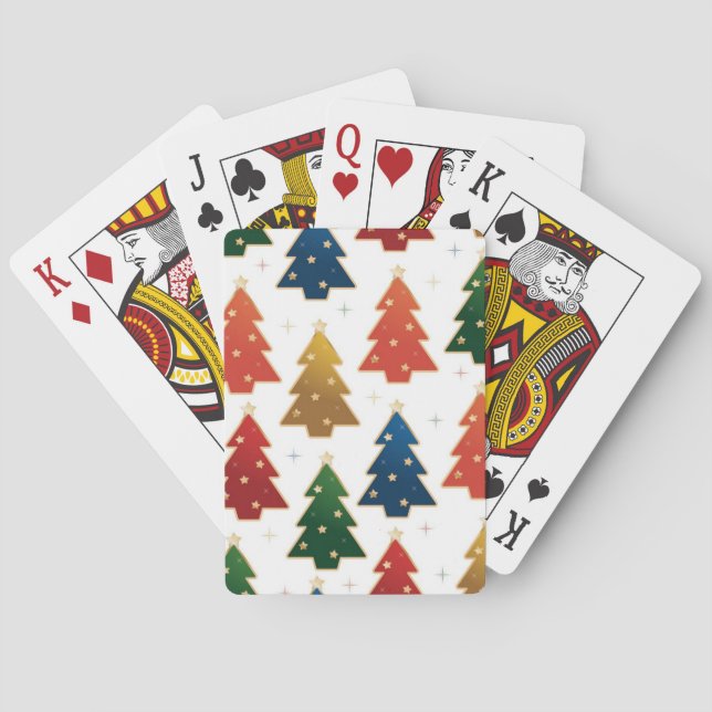 Julgran mönster casinokort (Baksidan)