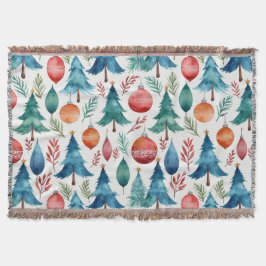 Julgran Mönster Filt