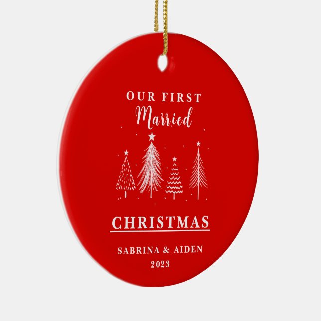 Julgran Mönster | Första helgdagen Julgransprydnad Keramik (Höger)