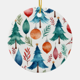 Julgran Mönster Julgransprydnad Keramik