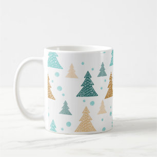 Julgran mönster kaffemugg
