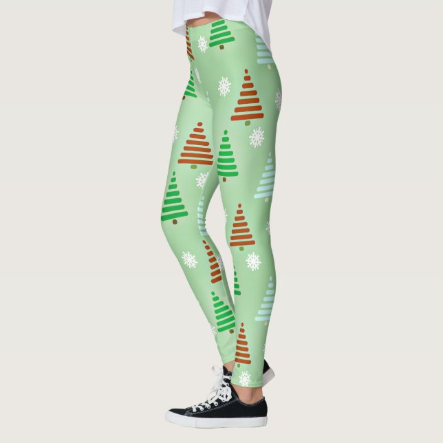 Julgran Mönster Leggings (Vänster)