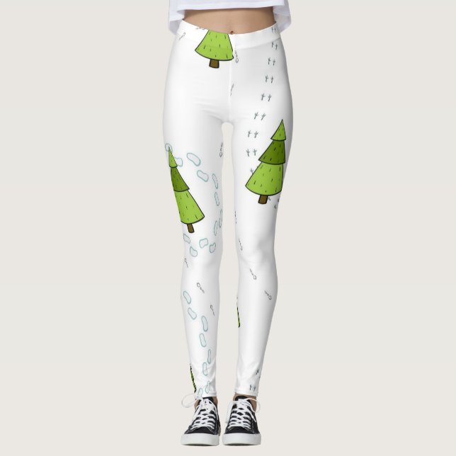 Julgran mönster leggings (Framsida)