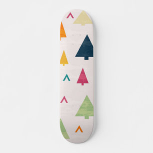 Julgran mönster mini skateboard bräda 18,5 cm