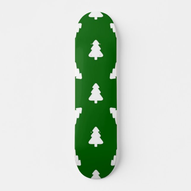 Julgran mönster mini skateboard bräda 18,5 cm (Framsida)
