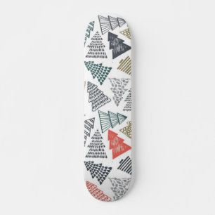 Julgran mönster mini skateboard bräda 18,5 cm