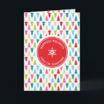 JULGRAN MÖNSTER, modern minimiröd Kort<br><div class="desc">med kat masard >> kat@simplysweetPAPERIE.com <<< Snyggt & festive, Julgran mönster design med din egen personlig helgdag logotyp. glädjen! - - - - - - - - - - - - - - - - Matchningsartiklar som finns tillgängliga från min butik - kolla in dem:) - - - - -...</div>