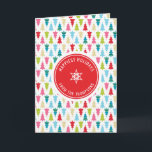 JULGRAN MÖNSTER, modern minimiröd Kort<br><div class="desc">med kat masard >> kat@simplysweetPAPERIE.com <<< Snyggt & festive, Julgran mönster design med din egen personlig helgdag logotyp. glädjen! - - - - - - - - - - - - - - - - Matchningsartiklar som finns tillgängliga från min butik - kolla in dem:) - - - - -...</div>