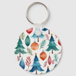 Julgran Mönster Nyckelring