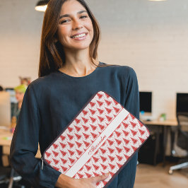 Julgran Mönster Personlig Namn Laptop Fodral