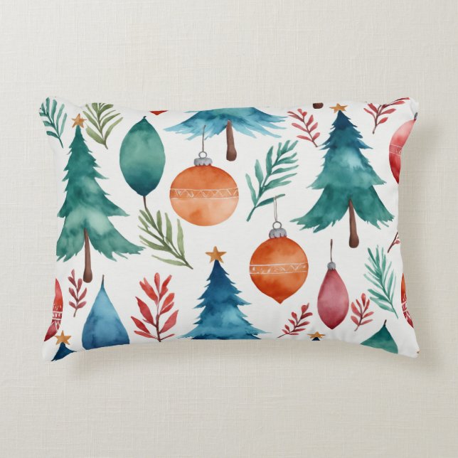 Julgran Mönster Prydnadskudde (Framsidan)