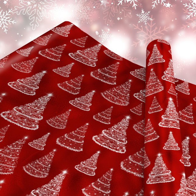 Julgran Mönster vid Röda Helgdag Presentpapper (Skapare uppladdad)