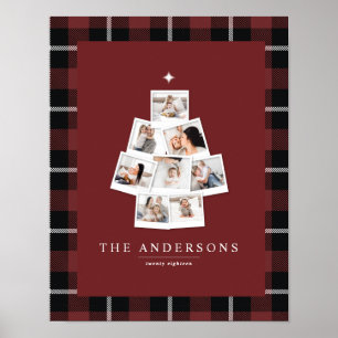 Julgran multifoto helgdag poster