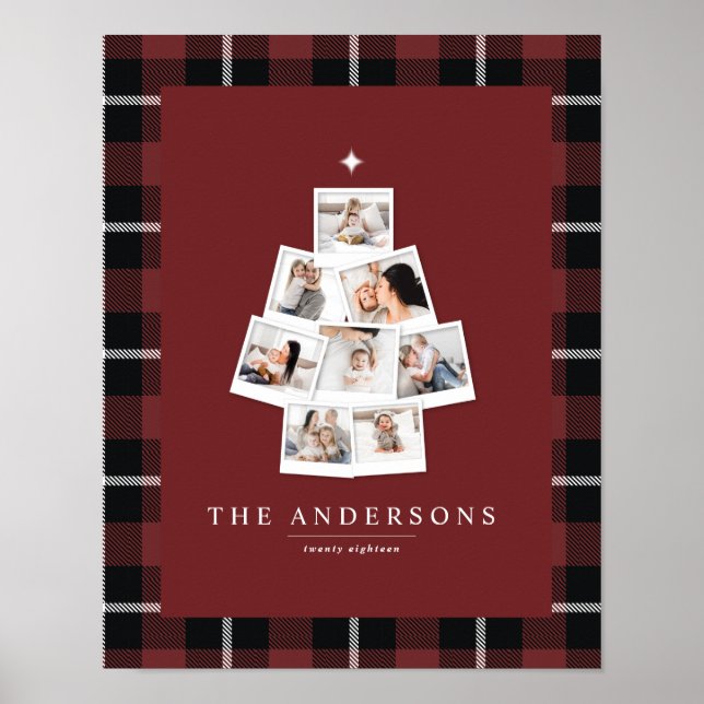 Julgran multifoto helgdag poster (Framsidan)